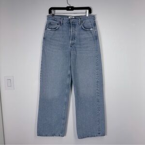 Agolde Light Blue low slung wide leg